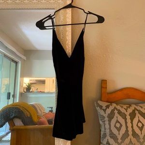 Little black velvet romper